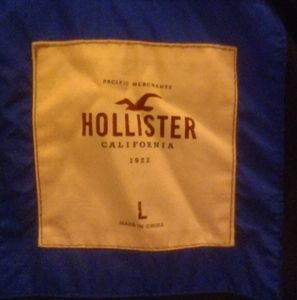 Men's large, blue, Hollister, puffy winter coat